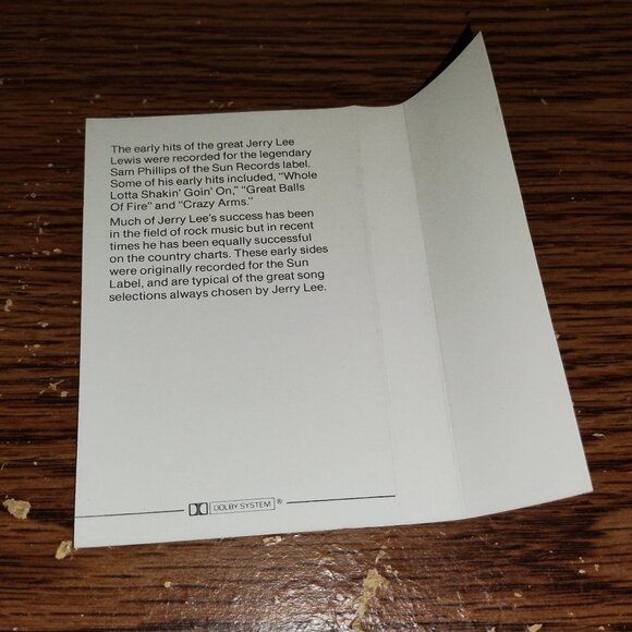 Jerry Lee Lewis - Doin' Just Fine on cassette (Accord Records,1982) - Picture 3 of 3